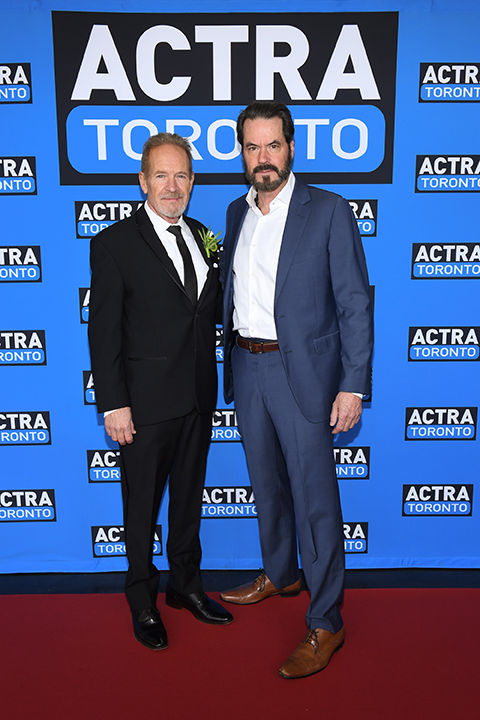 ACTRA Toronto 2023 Stunt Award recipient Paul Rutledge and Stunt Award presenter John Stead