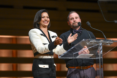 Outstanding Performance Voice Award Co-Presenters, <b>Humberly González</b> & <b>Cory Doran</b>