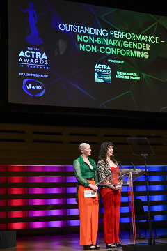 Outstanding Performance Non-Binary/Gender Non-Conforming Award Co-Presenters <b>Asher Rose</b> & <b>Madelaine Rose</b>